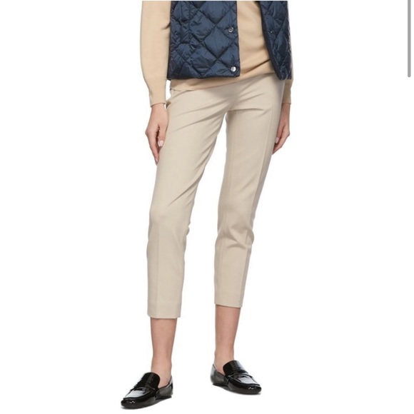 Weekend MaxMara slim cigarette blue and white striped pant - Picture 2 of 6